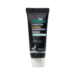 mcaffeine naked & raw coffee sunscreen lotion spf 50 pa++ | uva & uvb protection | water resistant | 50ml