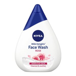 nivea milk delights rose face wash for sensitive skin – 100ml