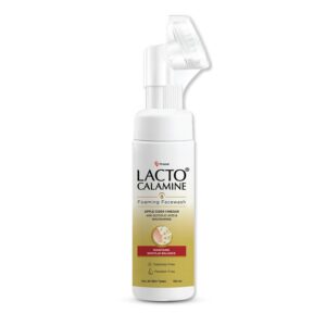 lacto calamine foaming face wash apple cider vinegar with glycolic acid & niacinamide 150ml