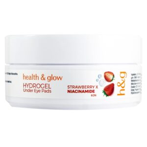 health & glow hydrogel under eye pads strawberry x niacinamide 60n