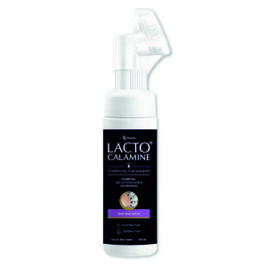 lacto calamine charcoal foaming face wash with glycolic acid & niacinamide 150ml